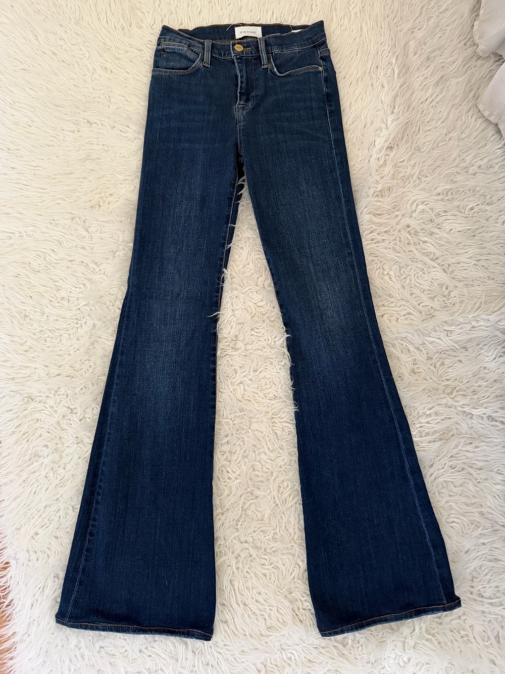 Frame Denim Dark Blue Le High Flare Jeans  size 25